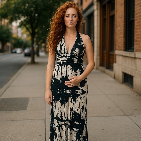 ALICE + OLIVIA Silk Halter Maxi Dress - Picture 7 of 14